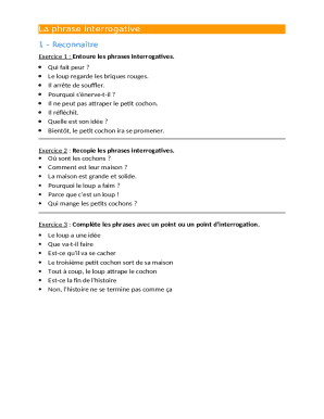 French Language Exercise