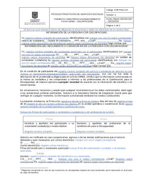 Social Services Disability Certification Form