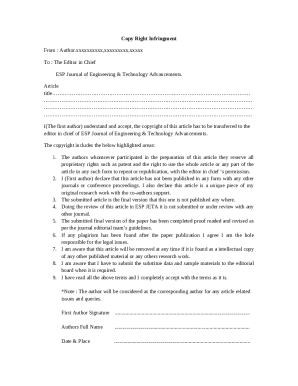 Copyright Transfer Agreement