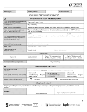 Development Loan Application