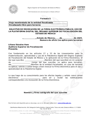 Solicitud de Revocación de Firma Electrónica