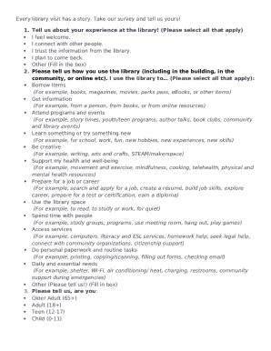 Library Experience Survey