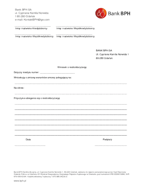 Bank BPH Loan Restructuring Application