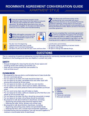 Roommate Agreement Template