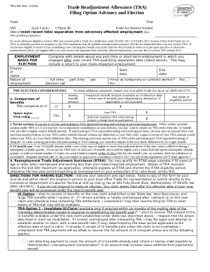 TRA-865 Form Filing Option Advisory