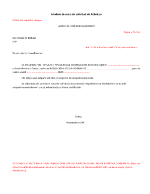 Argentina Employer Registration Request Form