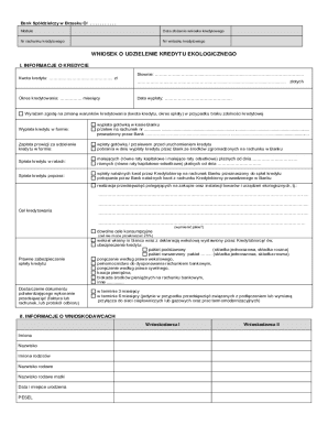 Polish Ecological Loan Application Form