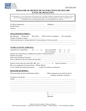 French Agricultural Late Payment Penalty Waiver Request