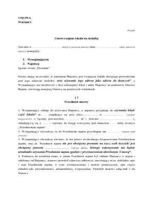 Polish Lease Agreement Template