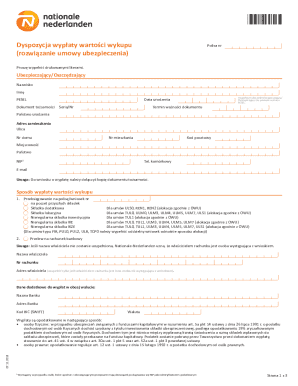 Polish Insurance Policy Termination Form