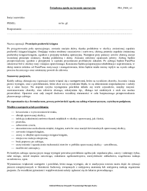 Medical Consent Form for Surgical Procedure