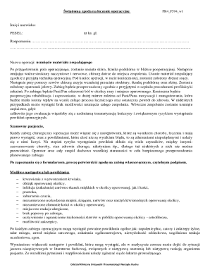 Medical Consent Form for Surgical Procedure