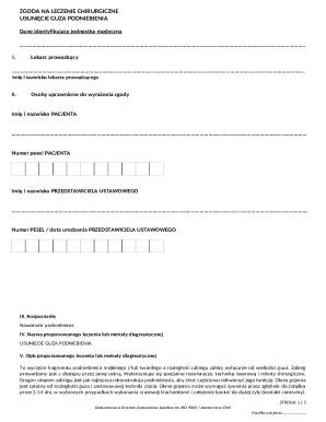 Surgical Consent Form for Palate Tumor Removal
