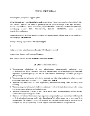 Polish Residential Lease Agreement