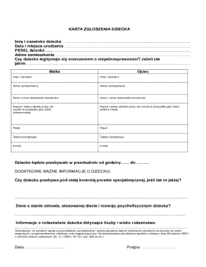 Child Registration Form