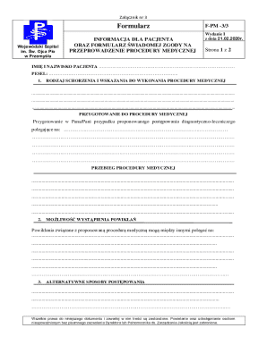 Medical Procedure Consent Form