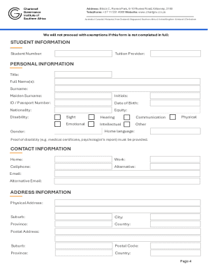 Exemption Form