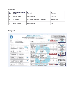BESCOM Senior Registration Details Form