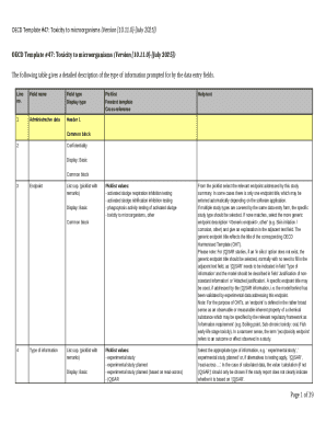 OECD Toxicity to Microorganisms Form