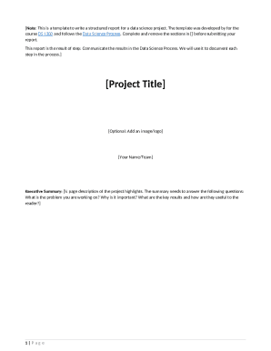 Data Science Project Report Template