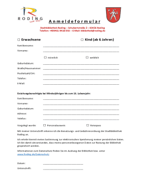 Library Membership Form