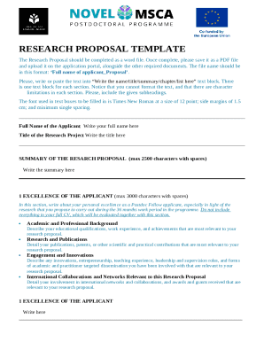 Research Proposal Template