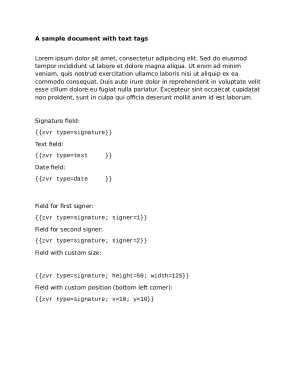 Sample Document with Text Tags
