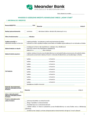 Consolidation Loan Application Form