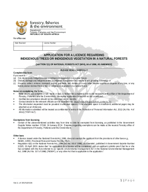 Application for Indigenous Tree Licence