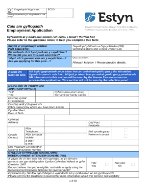 UK Civil Service Employment Application