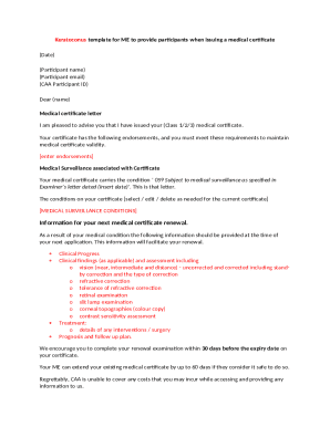 Medical Certificate for Keratoconus