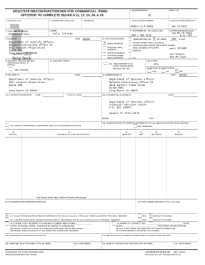 US Federal Commercial Item Solicitation Form