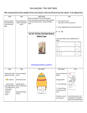 Easter Traditions Home Learning Activities