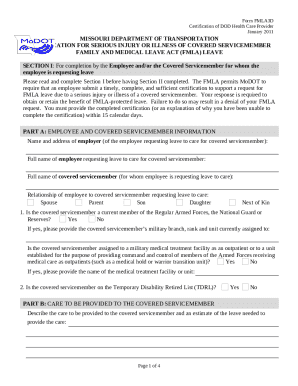 FMLA3D Certification of DOD Health Care Provider