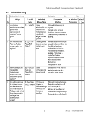 German Childcare Facility Risk Assessment Form