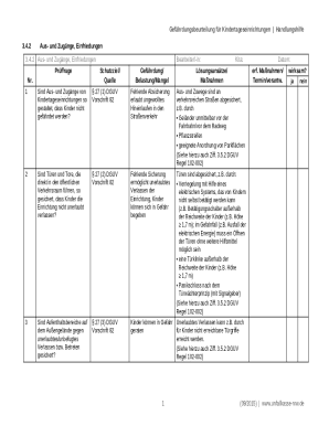 Gefährdungsbeurteilung für Kindertageseinrichtungen
