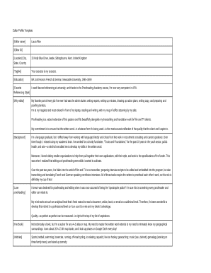 Editor Profile Template