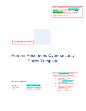Human Resources Cybersecurity Policy Template