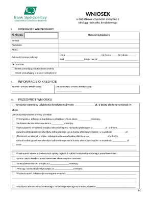 Credit Account Service Request Form