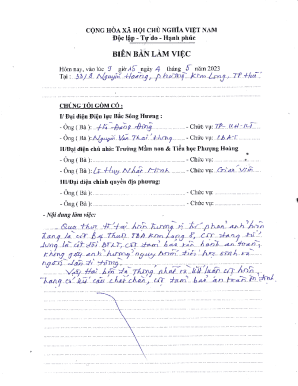 Vietnamese Meeting Minutes Template
