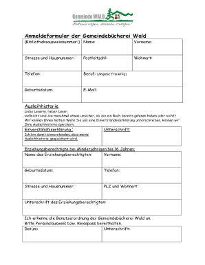 Library Registration Form