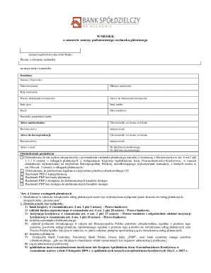 Bank Account Application Form