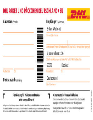 DHL PAKET UND PÄCKCHEN DEUTSCHLAND + EU