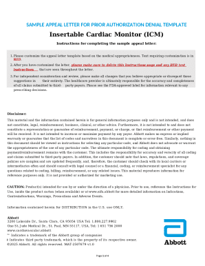 Sample Appeal Letter for Prior Authorization Denial