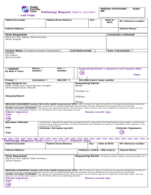Pathology Request Form