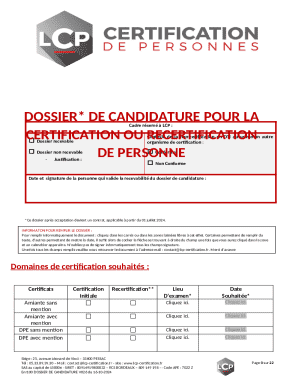 Certification Application Form