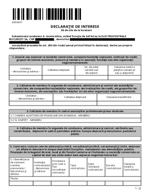 Romania Interest Declaration Form