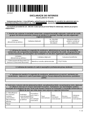 Romania Interest Declaration Form