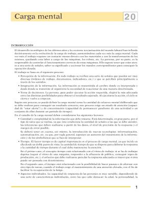 Mental Workload Assessment Form