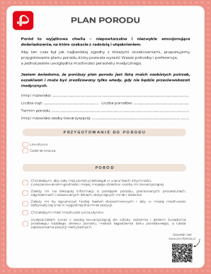Birth Plan Form